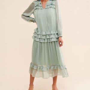 MIDI soft chiffon dress